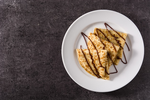 Crêpes sucrées au chocolat