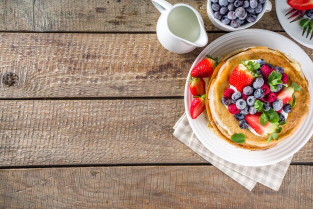 Crêpes sucrées aux baies