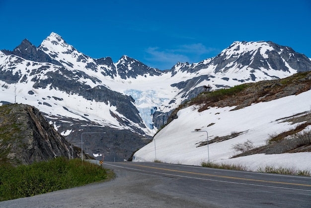 Crête Du Col Thompson Avec Le Glacier Worthington Près De Valdez