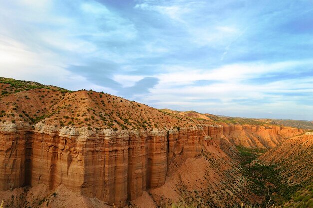 Crêtes et falaises des badlands de gorafe grenade