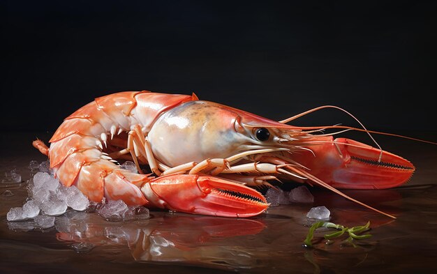 Crevettes fraîches isolées sur fond blanc