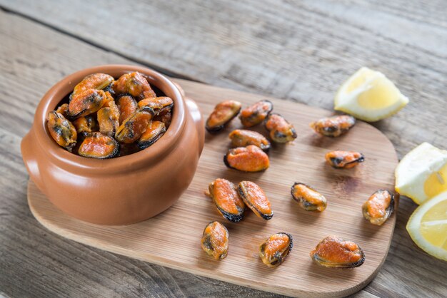 Crevettes et moules frites