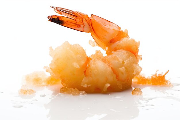 Crevettes Tempura Croustillant Repas De Fruits De Mer Crevettes Tempura Rôties Profonde Illustration Générative Abstraite AI