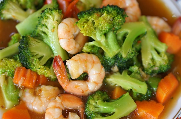 Crevettes thaïlandaises aux légumes