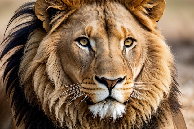 Une crinière de lion est montrée sur cette photo non datée.