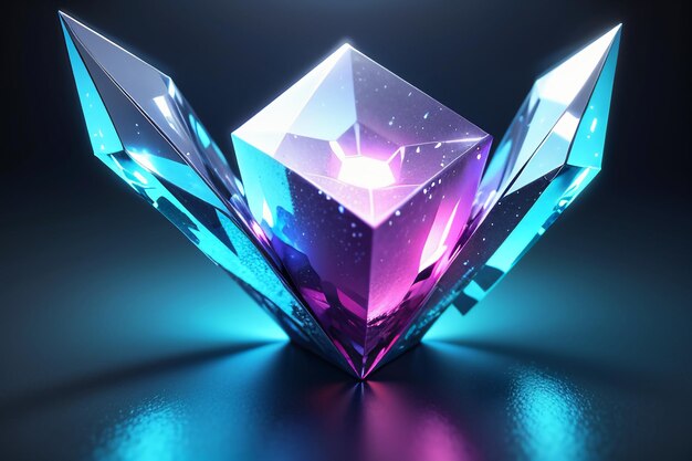 Cristal clair coloré gemme diamant coupé cristal transparent papier peint photographie de fond