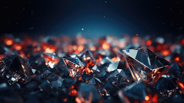 Cristal de diamant de fond abstrait