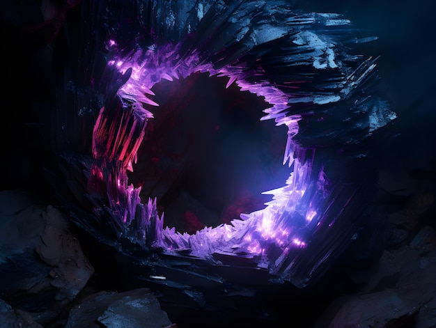 cristaux de grotte bleu_et_violet_emeral_diamond