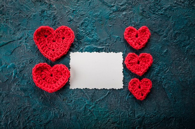 Crochet coeurs de la Saint-Valentin.