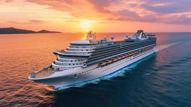 une croisière avec un concours de beauté voyageant océan mer générative ai