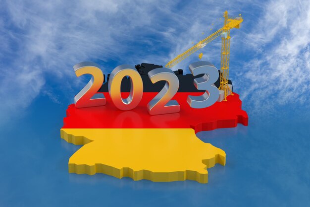 Croissance de l'Allemagne en développement en 2023 Rendu 3D