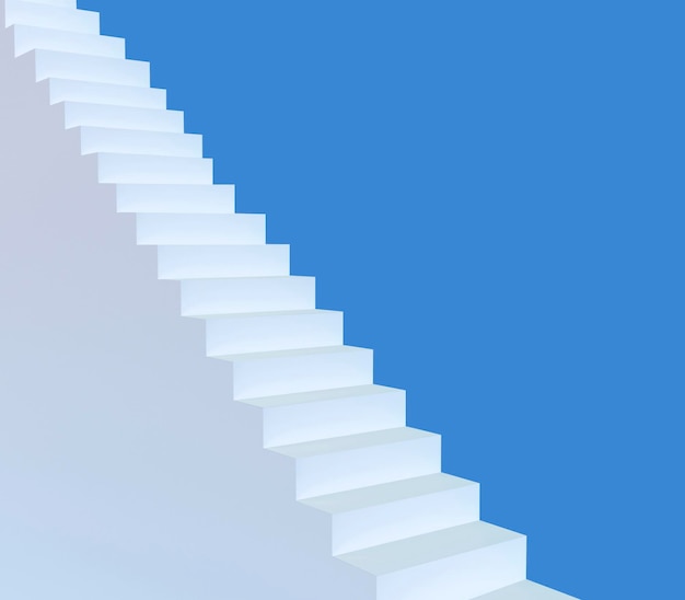 La croissance du concept d'entreprise d'escaliers et la voie du succès rendu 3D