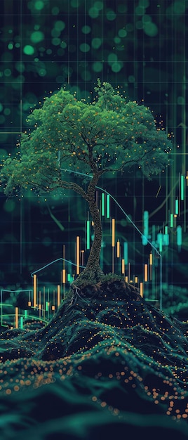 Une croissance du portefeuille d'investisseurs visualisée sous forme d'arbre numérique