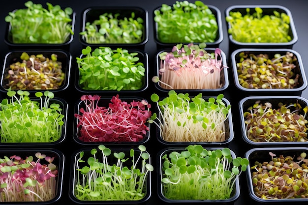 Croissance et durabilité Exploration des microgreens sur des tapis de chanvre biodégradables pour une nourriture végétalienne et saine