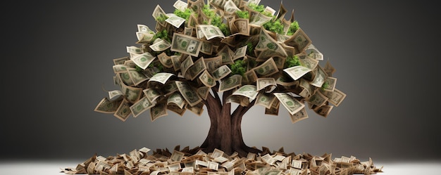 La croissance financière Le concept d'un arbre de l'argent