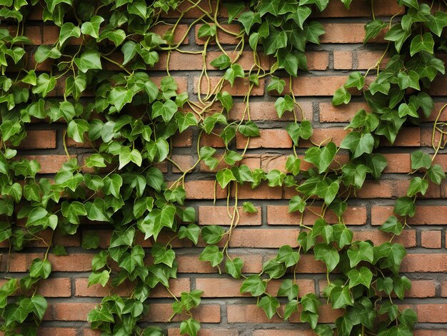 Photo la croissance et la persévérance du mur d'escalade de la vigne isolée sur un fond blanc généré par l'ia