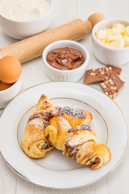 Croissant au chocolat fait maison