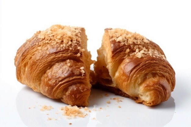 un croissant avec une bouchée enlevée