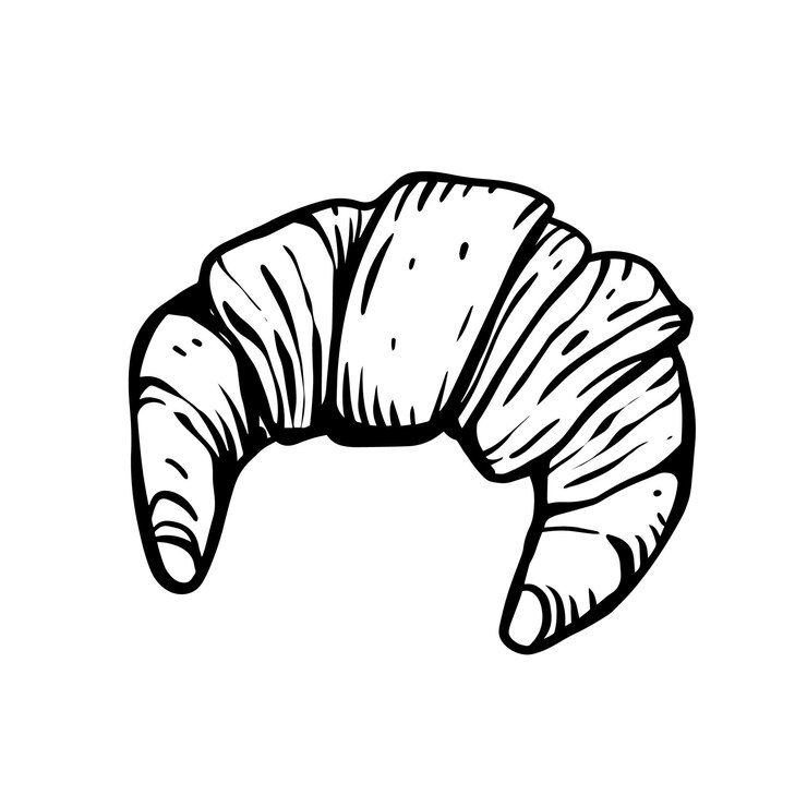 Photo un croissant avec un croissant dessus