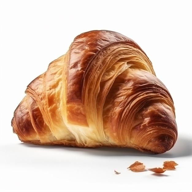 Un croissant avec un croissant dessus