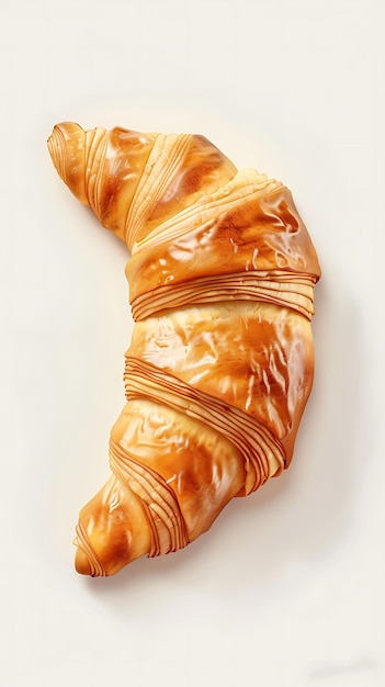 un croissant avec un croissant dessus