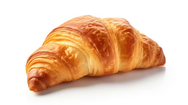 un croissant sur fond blanc