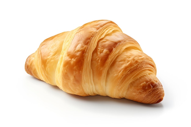 Croissant isolé sur fond blanc chemin de coupe inclus