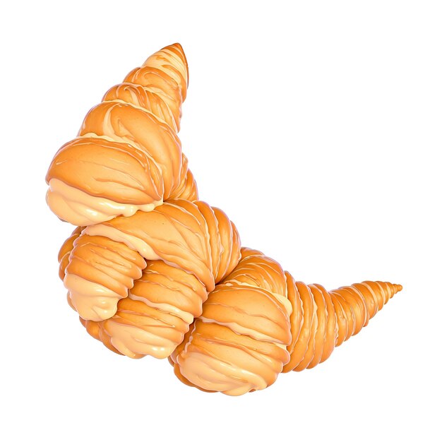 croissant isolé sur fond blanc