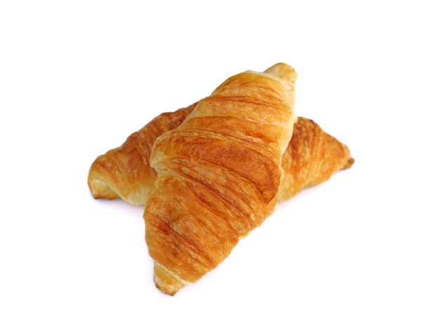 Croissant nature sur fond blanc