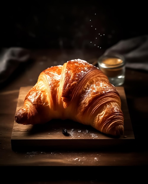 Un croissant saupoudré de sel