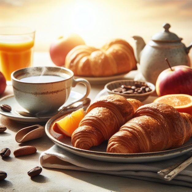 croissant sur la table