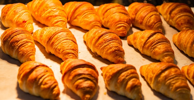 Croissants dans une boulangerie