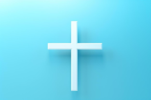 une croix blanche sur un fond bleu
