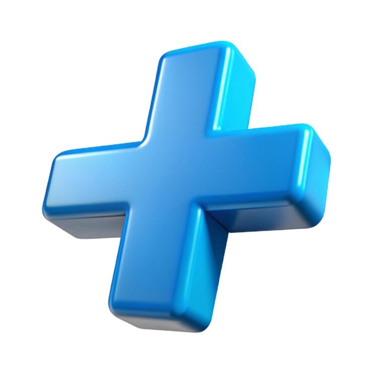 Photo une croix bleue avec une croix dessus
