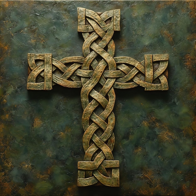 Croix celtique avec fond texturé