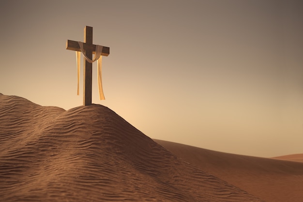 Croix chrétienne dans la nature