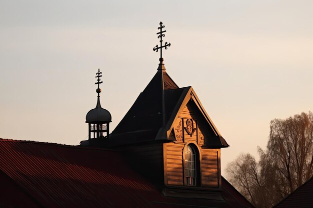 Une croix est présente dans le ciel