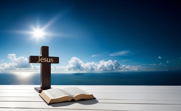 une croix sur la plage