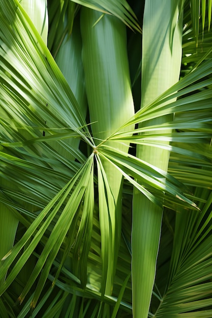 Croix sacrée en bambou exotique et feuilles de palmiers tropicaux Croix décorative dimanche des palmiers Photo Art chrétien