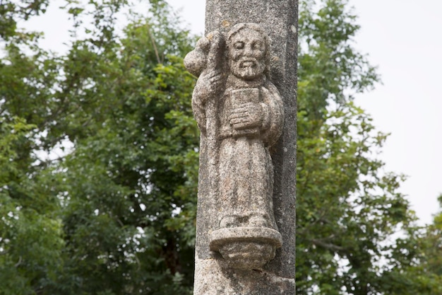 Croix traditionnelle à Cebreiro, Galice, Espagne