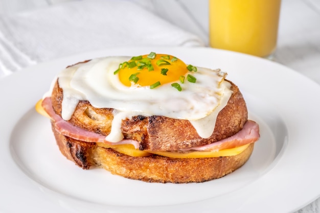 Croque madame sandwich