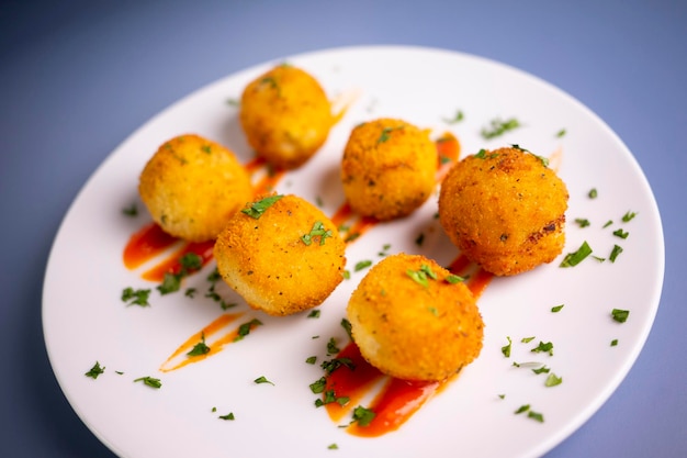 Croquette de jambon ibérique. Tapa premium en Espagne.