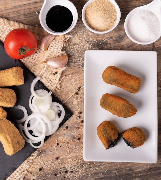 croquettes de calamars à l'encre