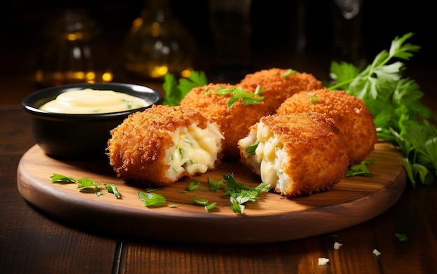 Croquettes Poulet Fromage Générative AI