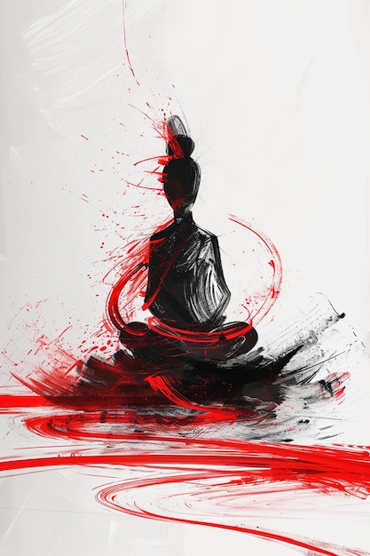 Photo un croquis 3d inspiré du zen d'un martisor