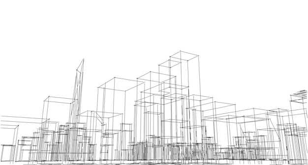 Croquis de dessin abstrait, Illustration