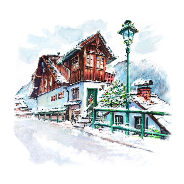 Croquis de Hallstatt Autriche