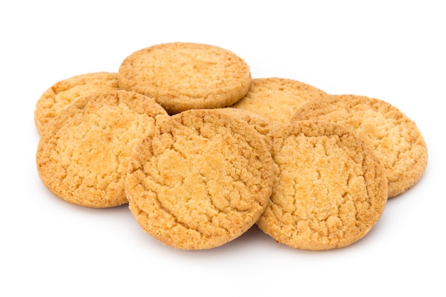 Écrous de cookies sur l'isolement sur le blanc.