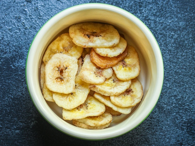 croustilles de banane sucrées