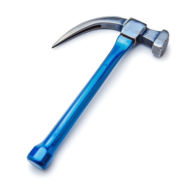 Crowbar avec corps en acier bleu un outil utilisé pour Prying ou Lifti isolé Clean Blank BG Items Design